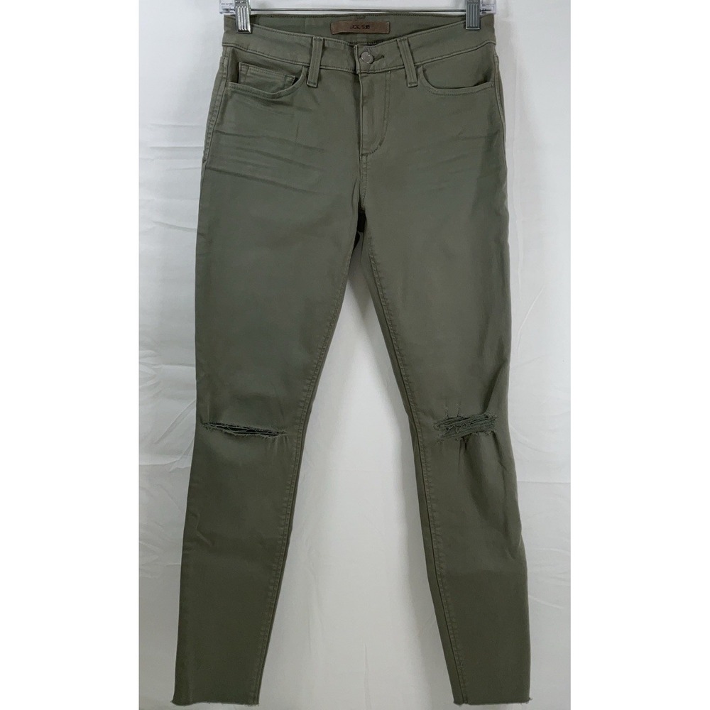 NWT Joe's Jeans Flawless The Icon Mid Rise Skinny Ankle Jeans Olive 27" X 28"